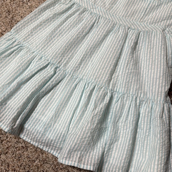 BB Dakota Light Blue and White Striped Sundress - Picture 3 of 9